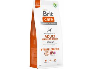 Корм для собак средних пород Brit Care Dog Hypoallergenic Adult Medium Breed гипоаллергенный с ягненком 12 кг (859560255