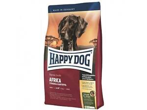 Корм для взрослых собак Happy Dog Sensible Africa с мясом страуса и картофельными хлопьями 12.5 кг