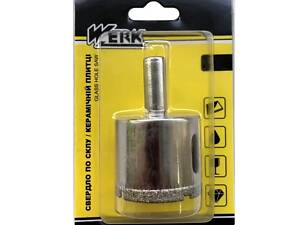 Коронка алмазная по керамике и стеклу Werk 99021 50 мм серебристая