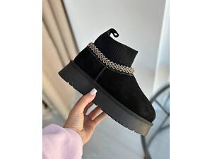 Короткі замшеві уггі з носком, угги жіночі Vilaro 36,40,41р код 9039