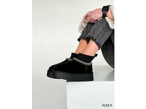 Короткі замшеві уггі з носком, угги жіночі Vilaro 36,40,41р код 9039 36, 23.5