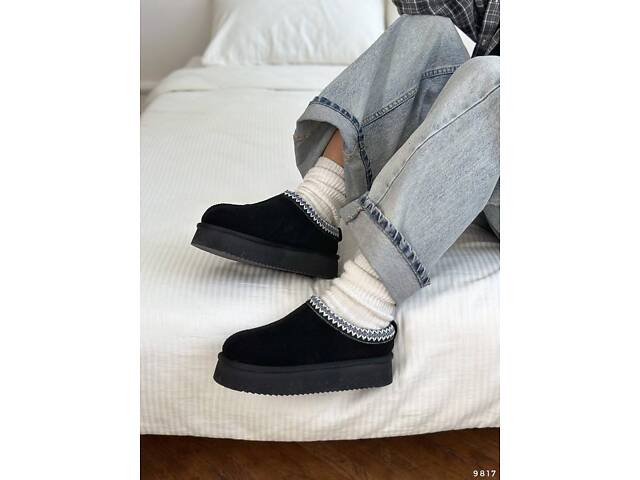 Короткі замшеві уггі з вишивкою, трендові угги ITTS автоледі 36,37,38,40р код 9817 - Фото 2