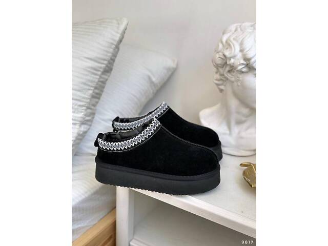 Короткі замшеві уггі з вишивкою, трендові угги ITTS автоледі 36,37,38,40р код 9817 - Фото 3