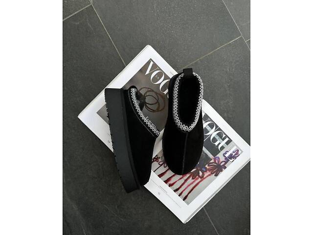 Короткие замшевые угги с вышивкой, трендовые уги автоледи 36,37,40р код 3540 40, 25.5 - Фото 6