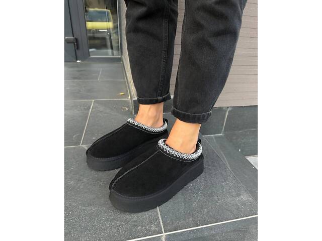 Короткие замшевые угги с вышивкой, трендовые уги автоледи 36,37,40р код 3540 - Фото 10