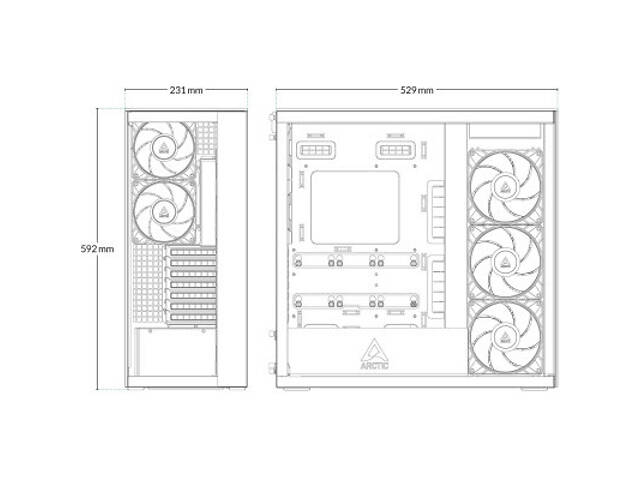 Корпус Arctic XTENDERVG B (ACPCC00016A) - Фото 5