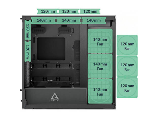 Корпус Arctic XTENDERVG B (ACPCC00016A) - Фото 6