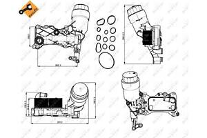 Корпус масляного фильтра (с теплообменником), OM651 2.2CDI