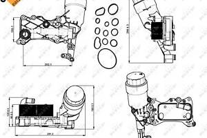 Корпус масляного фильтра (с теплообменником), OM651 2.2CDI