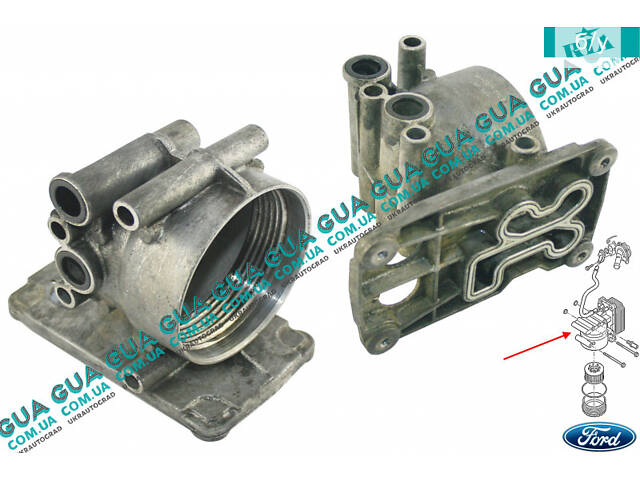 Корпус масляного фильтра 1C1Q6B624AF Ford / ФОРД TRANSIT 2000-2006 / ТРАНЗИТ 00-06, Ford / ФОРД TRANSIT 2006- / ТРАНЗИТ