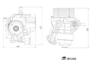Корпус масляного фильтра с масляным фильтром и масляным радиатором на A1, A3, A6, Alhambra, Golf, Jetta, Karoq, Kodia...