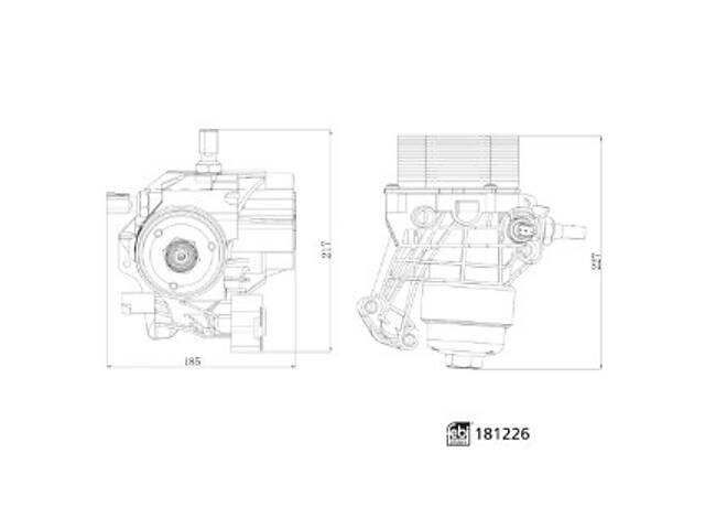 Корпус масляного фильтра с масляным фильтром и масляным радиатором на A1, A3, A6, Alhambra, Golf, Jetta, Karoq, Kodia... - Фото 1