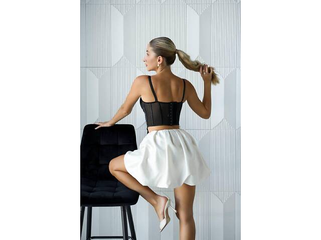 Корсет чорний з камінням DO3785 - Фото 5