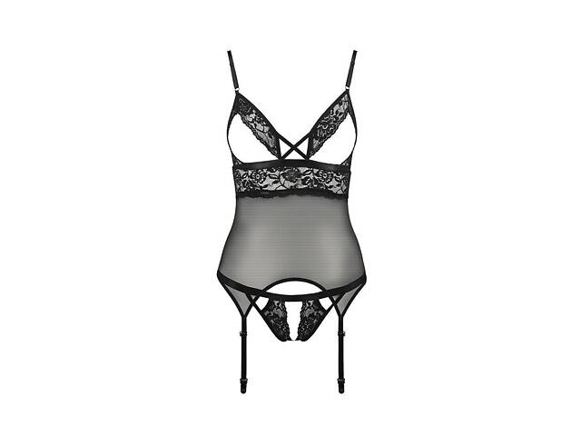 Корсет и трусики Passion DIABOLINA CORSET Black S/M (PS25805) - Фото 3
