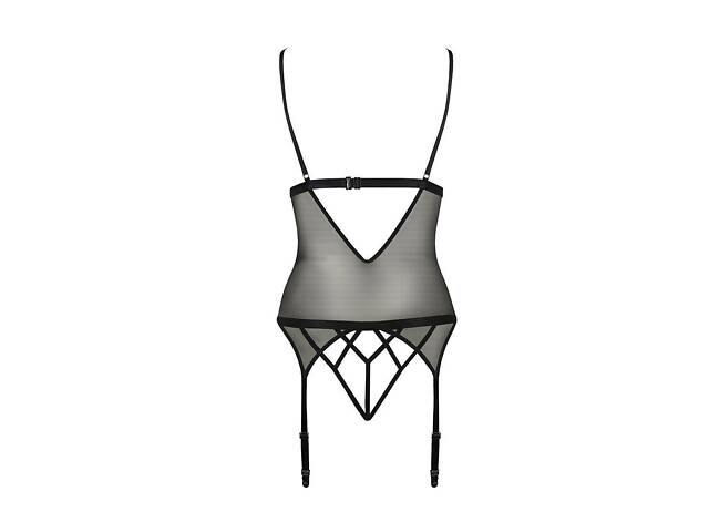 Корсет и трусики Passion DIABOLINA CORSET Black S/M (PS25805) - Фото 4