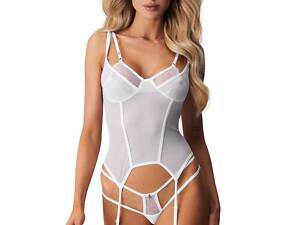 Корсет Obsessive Arrowel White corset S/M