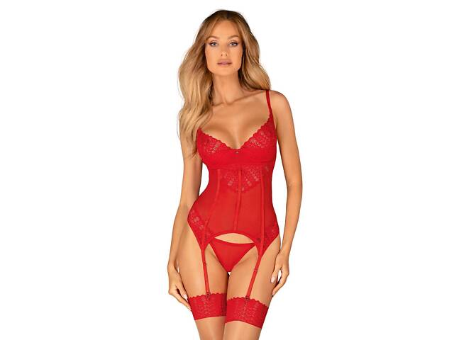 Корсет Obsessive Ingridia corset & thong XS/S - Фото 1