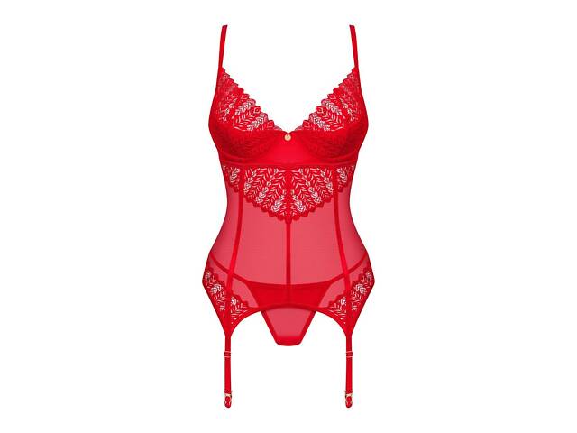 Корсет Obsessive Ingridia corset & thong XS/S - Фото 3