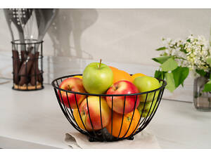 Кошик для фруктів Ardesto Midori AR0903B 28х28х13 см чорний