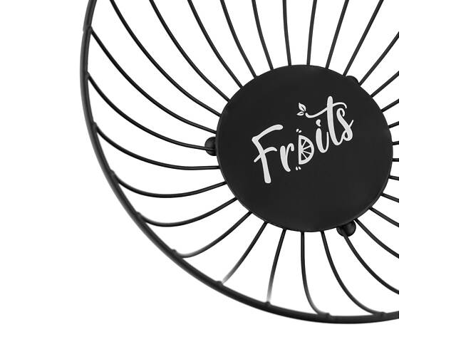 Кошик для фруктів Ardesto Midori AR0903B 28х28х13 см чорний - Фото 6