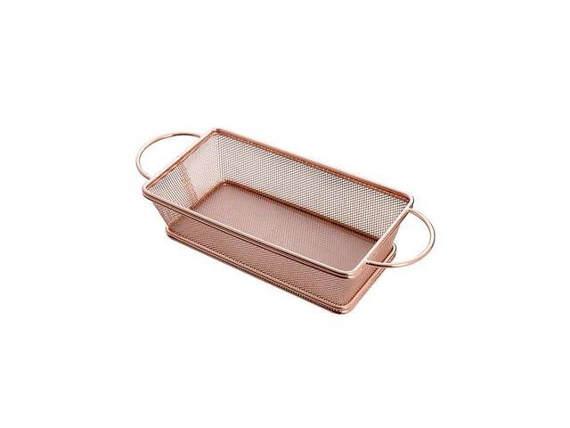 Кошик для подачі снеків Empire EM-6384 20х12х6 см бронзова - Фото 1