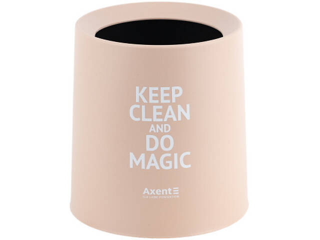 Кошик для паперу Axent Настільний контейнер для сміття, круглий, персиковий (2131-42-A) - Фото 1