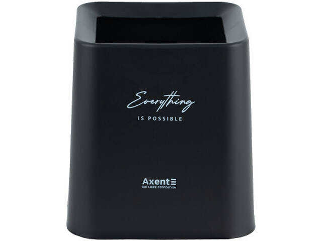 Кошик для паперу Axent Настільний контейнер для сміття, квадратний, чорний (2132-01-A) - Фото 1