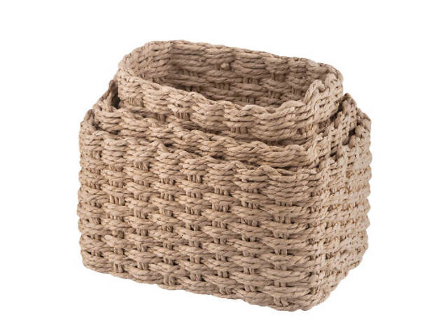 Кошик для зберігання Ardesto Prestigio Плетені Бежеві 3 шт. 3.3/2.2/1.4 л (ARHC2505BE) - Фото 2