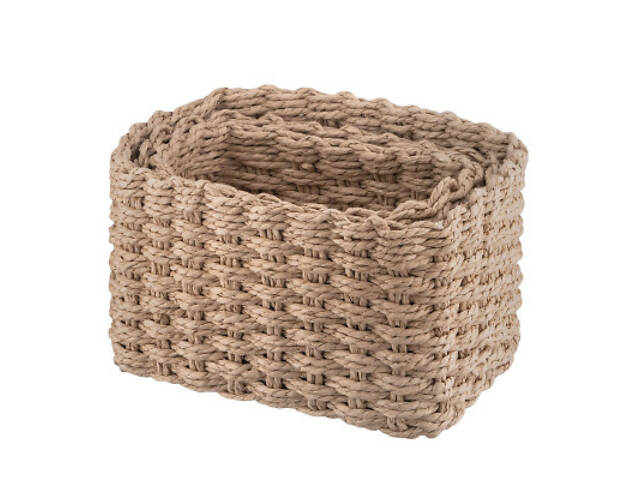 Кошик для зберігання Ardesto Prestigio Плетені Бежеві 3 шт. 3.3/2.2/1.4 л (ARHC2505BE) - Фото 3