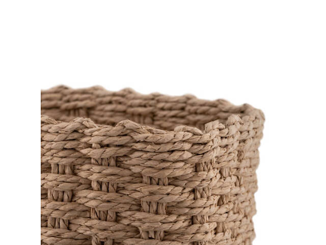 Кошик для зберігання Ardesto Prestigio Плетені Бежеві 3 шт. 3.3/2.2/1.4 л (ARHC2505BE) - Фото 7