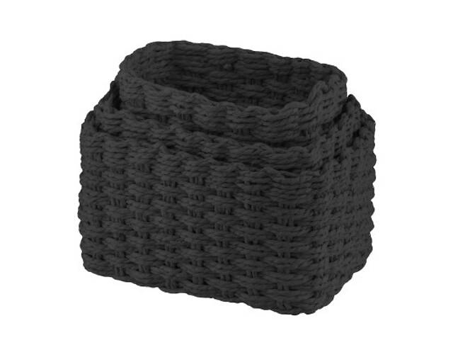 Кошик для зберігання Ardesto Prestigio Плетені Чорні 3 шт. 3.3/2.2/1.4 л (ARHC2505BL) - Фото 2