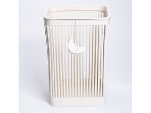 Корзина для мусора пластиковая в офис для бумаги 22×22×30 (см) корзина под мусор 8 (л) мусорное ведро Бежевый HP-45-9BE