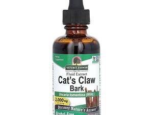 Кігтик котячий екстракт кори без спирту 2000 мг Nature's Answer Cat's Claw Bark Alcohol-Free 60 мл