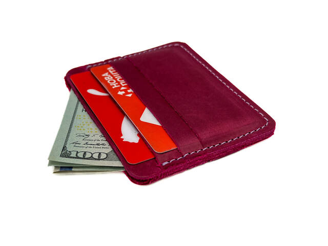 Гаманець для карт картхолдер SULLIVAN kh2(4) фуксія - Фото 2