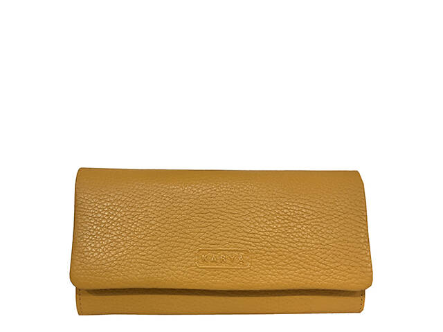 Кошелек женский кожаный желтый KARYA 2014-56 - Фото 1
