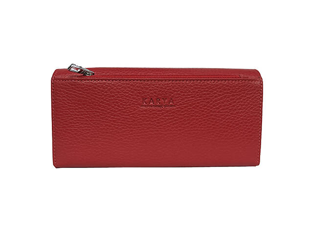 Кошелек женский кожаный красный KARYA 1101-46 - Фото 2