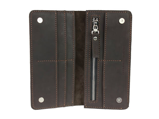 Гаманець шкіряний великий gv10(10) коричневий - Фото 2