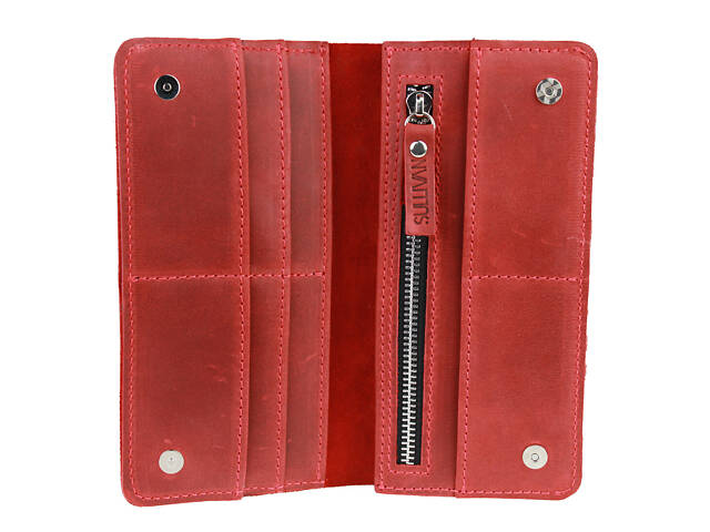 Гаманець шкіряний великий gv10(10) червоний - Фото 2