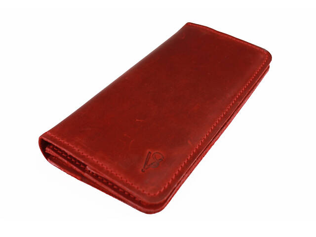 Гаманець шкіряний великий gv10(10) червоний - Фото 5