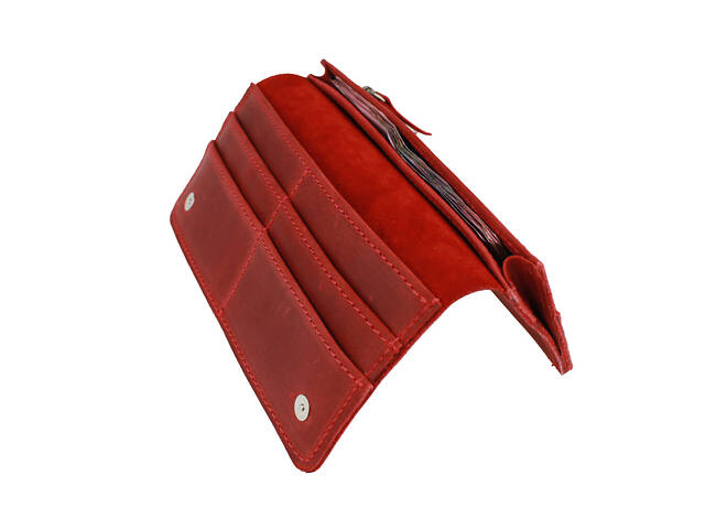 Гаманець шкіряний великий gv10(10) червоний - Фото 7