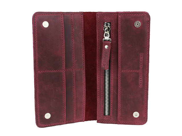 Гаманець шкіряний великий gv10(10) марсала - Фото 2
