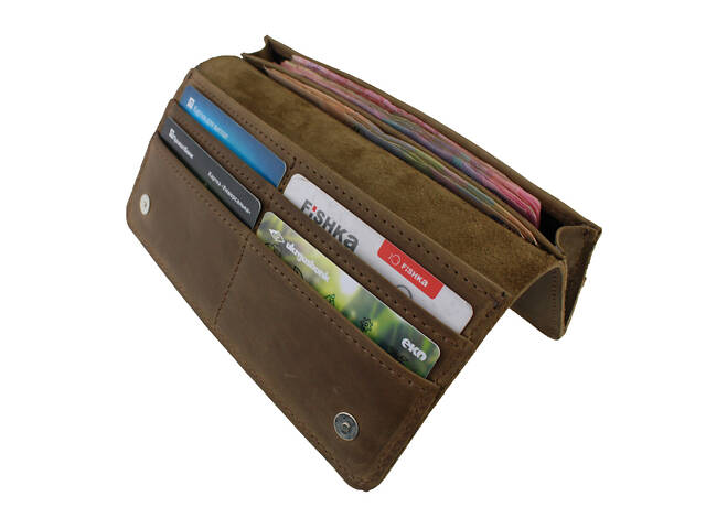 Гаманець шкіряний великий gv10(10) оливковий - Фото 8