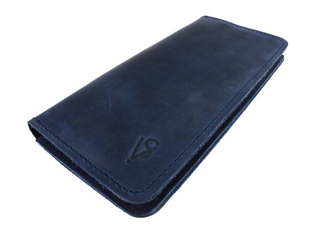 Гаманець шкіряний великий gv10(10) синій - Фото 6