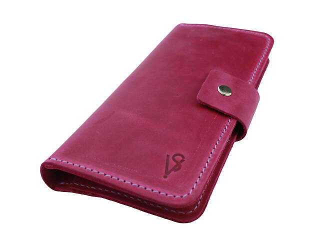 Гаманець шкіряний великий gv4(8) фуксія - Фото 5