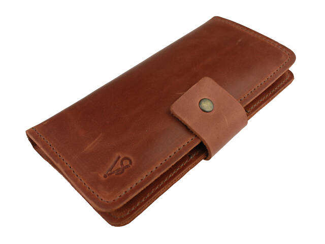 Гаманець шкіряний великий gv4(8) світло-коричневий - Фото 2