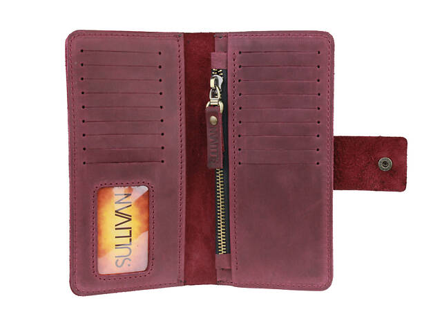 Гаманець шкіряний великий gv5(9) марсала - Фото 6
