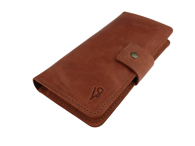 Гаманець шкіряний великий gv5(9) світло-коричневий - Фото 4