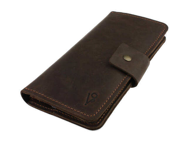 Гаманець шкіряний великий gv7(10) коричневий - Фото 4