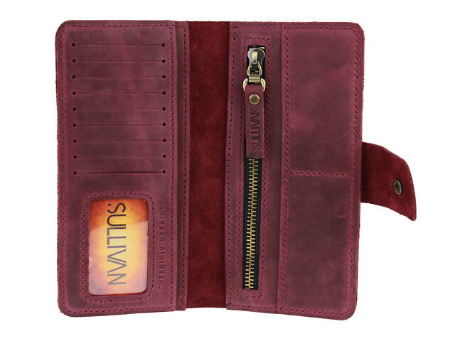 Гаманець шкіряний великий gv7(10) марсала - Фото 5