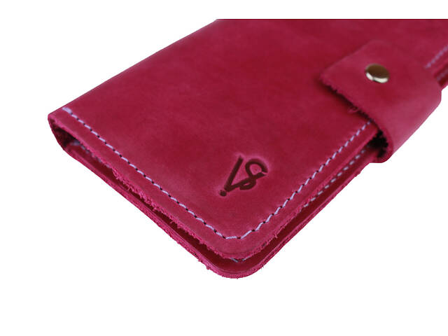 Гаманець шкіряний великий gv8(10) фуксія - Фото 7